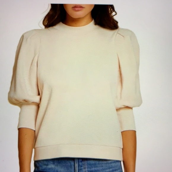 Nation LTD Mandi Puff Sleeve Sweatshirt in Antique S - Picture 2 of 10